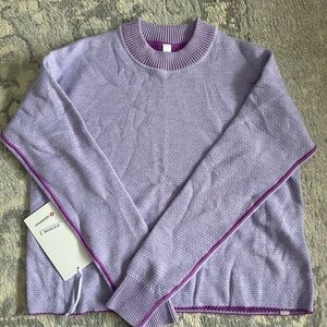 lululemon athletica Lavender Crewneck Sweater with Purple Trim